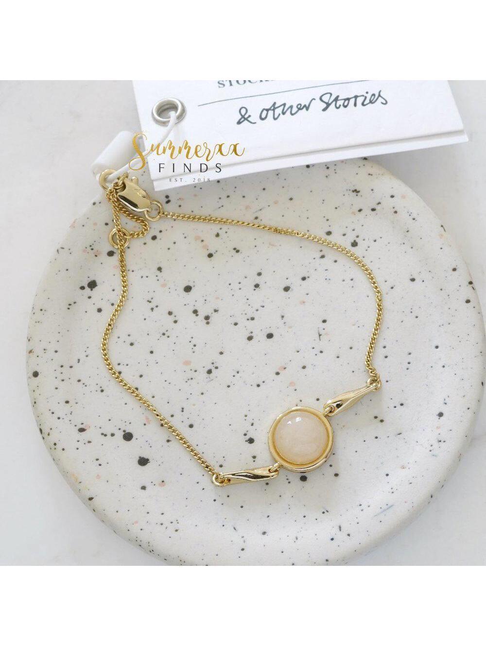 & Other Stories Jade Bracelet Size M/L